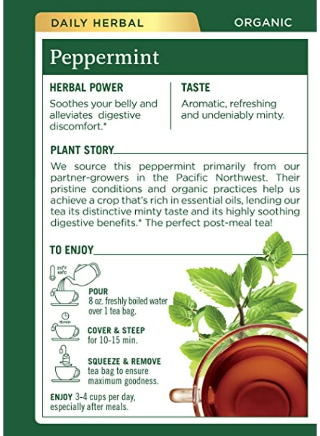 Traditional Medicinals Organic Peppermint -16 Herbal Tea Bags - Image 2